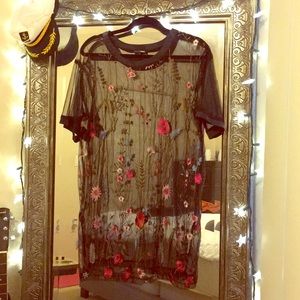 Flower mesh top/dress